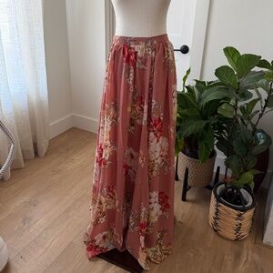 Windsor floral maxi skirt